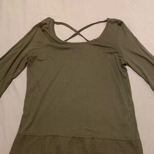 Michael Kors Olive Long Sleeve Top